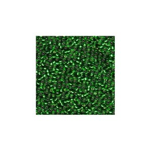 8-16, Miyuki 22g Silver Lined Green 8-16, Miyuki 22g Silver Lined Green