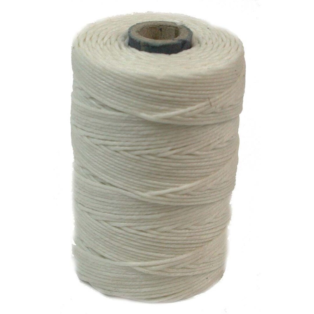 Irish Waxed Linen Thread White 43677 50gr, 100yds, White Crawford Irish