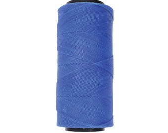 Knot-It 1mm Waxed Cord Blue 43876 (144meters, 100gr), 2-Ply Polyester Waxed Cording, Tex 480 Cord, Washable Cord, Colorfast Cord,