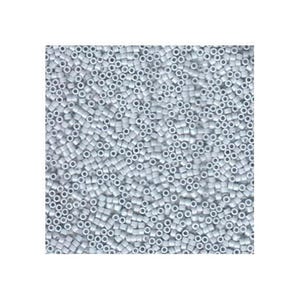 11/0 Miyuki Delica Beads 11/0 Japanese Seed Beads DB209 (7.2g), Lt Gray Luster Opaque Delica Seed Bead, Glass Seed Bead, Cylinder Glass Bead