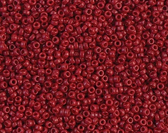 Miyuki Seed Beads 11/0 Opaque Maroon Red 11-1464 24g Japanese Seed Beads, Size 11 Seed Beads, Glass Seed Beads, Rocaille Bead 11/0 Seed Bead