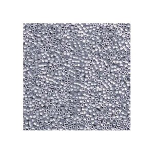 11/0 Miyuki Delica Beads 11/0 Japanese Seed Beads DB1139 (7.2g), Opaque Ghost Gray Delica Seed Beads, Glass Seed Beads, Cylinder Beads