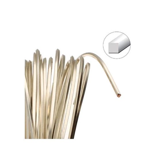 Square 21 gauge Silver Plated Wire 4yd 41591 , Beadsmith Wire, Silver Jewelry Wire, Silver Craft Wire, Silver Square Wire
