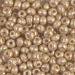 Miyuki Seed Beads 6/0 Baroque Pearl Gold 6-3953 (6.8g), Glass Seed Beads, Size 6 Seed Beads, Japanese Seed Beads, Round Seed Bead