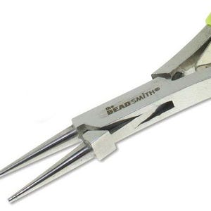 Micro Fine Narrow Round Nose Pliers 55249 Narrow Pliers, Beadsmith Stainless Steel Pliers, 5 inch Pliers, Jewelry Pliers, Chainnose Pliers