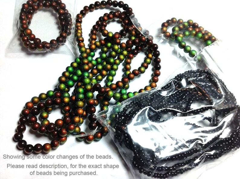 Mood Mirage Beads Color Changing Beads 43805 (50), 6mm Spacer Beads, 6mm Round Beads, Small Mood Bead, Jewelry Supplies, Bracelet Bead image 4