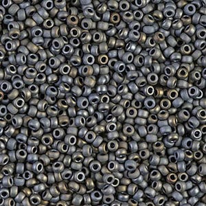 Miyuki Seed Beads 11/0 Matte Metallic Silver Gray 11-2002 24g, Round Seed Beads, Glass Seed Beads, Size 11 Seed Beads, Japanese Seed Beads