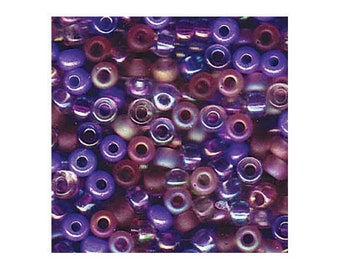 Miyuki Seed Beads 8/0 Lilacs Mixture 8-Mix01 22g, Purple Japanese Seed Bead, Size 8 Seed Beads, Glass Seed Beads, 8/0 Seed Bead Mix