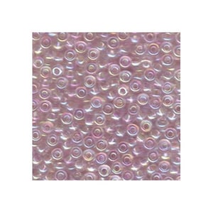 Miyuki Seed Beads 6/0 Transparent Pale Pink AB 6-265 20g in Tube, Glass Seed Beads, Size 6 Seed Beads, Japanese Seed Beads, Round Seed Bead