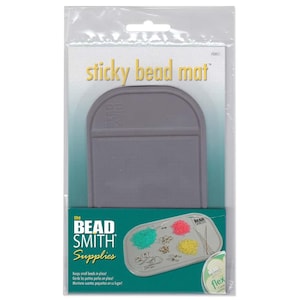 Tapete adhesivo para cuentas, sujeta cuentas y accesorios en su lugar 55100 Sin residuos Sin adhesivo Tapete adhesivo Beadsmith, soporte para cuentas, tapete para abalorios, tapete de viaje