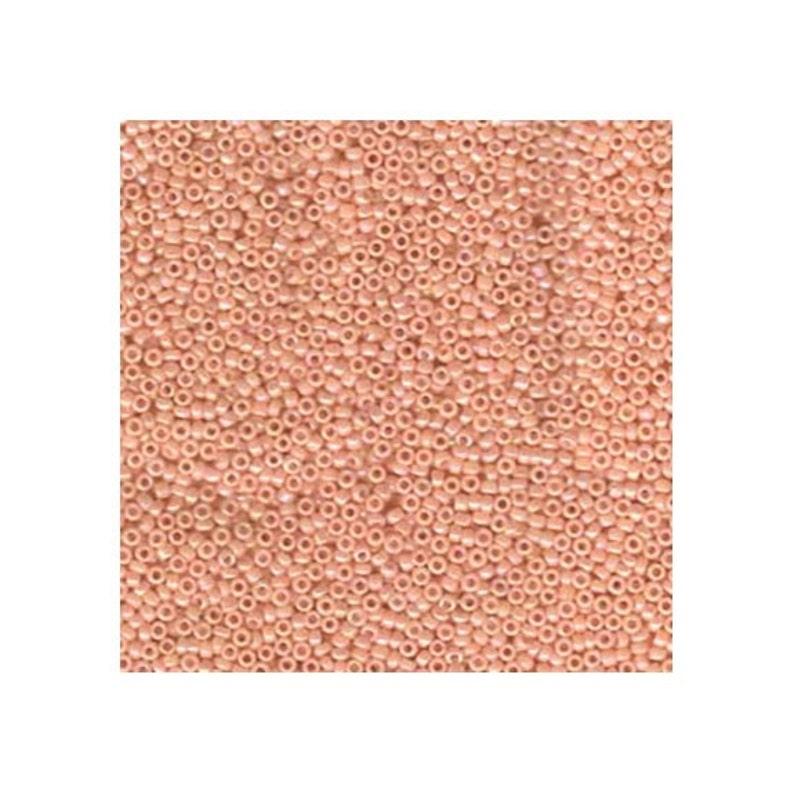 Glass Seed Beads Size 15 Seed Beads Miyuki Seed Beads 150 Opaque Peach Luster 15-596 8.2g Japanese Seed Beads Round Seed Beads