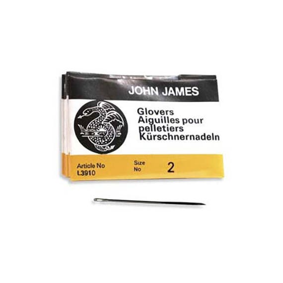 John James Glovers Needles Size 2 43600 Size 2 Leather Needles, Glovers  Bulk Pack Needle, Craft Needles, John James Needle L3910