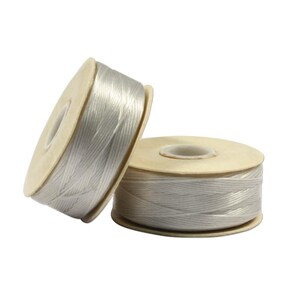 Nymo Beading Thread Size D Silver Gray 43932 (2 bobbins) Gray Nymo Thread, Size D Nymo Thread, Nylon Beading Thread, Waxed Thread
