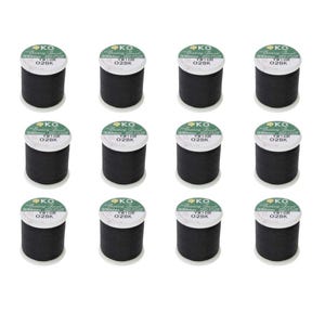 12 Spools K.O. Beading Thread, Black Japanese Beading Thread 43337 55 yds, KO Beading Thread, Size B Beading Thread, Pre-Waxed Nylon