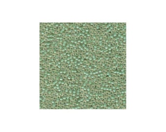 Miyuki Seed Beads 11/0 Turquoise Lined Topaz Luster 11-374 24g Japanese Seed Beads, Color Lined Seed Bead Glass Seed Bead Rocaille Seed Bead