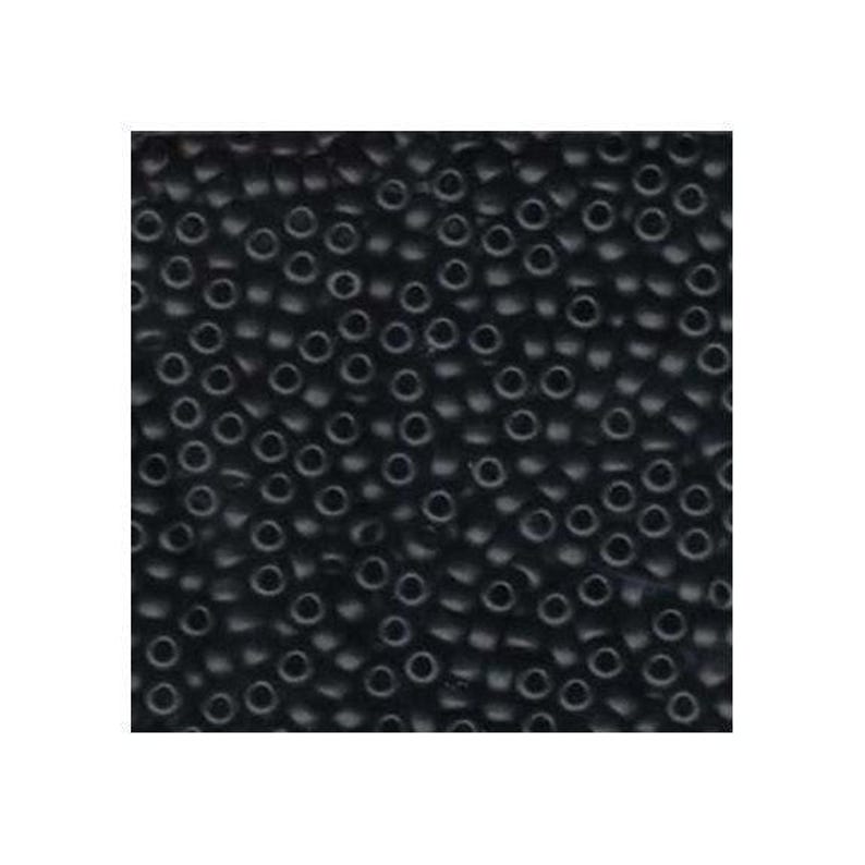 Cuentas de vidrio Miyuki 6/0 Negro Mate Opaco 6-401F 20g en un tubo, Cuentas de vidrio, Cuentas de tamaño 6, Cuentas japonesas, Cuentas redondas imagen 2