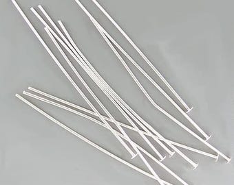 3 inch 21ga Silver-Plated Headpins 42975 (144) 21 gauge Silver Head Pins, Jewelry Findings, Head Pin Wire, Thick Head Pins, Long Head Pins