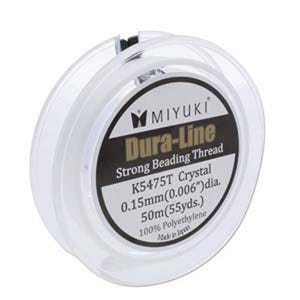ミユキ デュラライン ビーズ糸 クリスタル 43744 (50メートル) 0.15mm サイズD ビーズ糸、ポリエチレン糸、ミユキ糸、日本製糸
