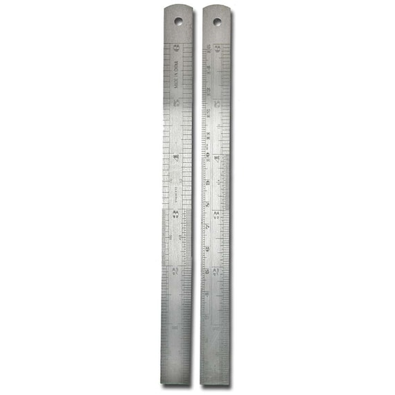 4 Colour Stainless Steel Pocket Rulers Metric Engraved Scale As Bookmark Ne V bk 