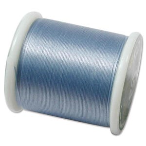 K.O. Beading Thread, Light Blue Japanese Beading Thread 43331 55yd, KO Beading Thread, Size B Beading Thread, Pre-Waxed Nylon Beading Thread