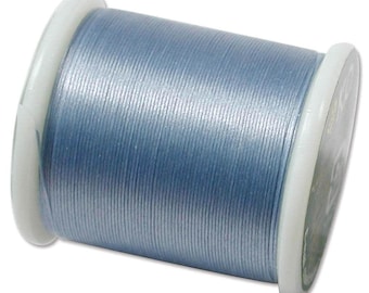 K.O. Beading Thread, Light Blue Japanese Beading Thread 43331 55yd, KO Beading Thread, Size B Beading Thread, Pre-Waxed Nylon Beading Thread