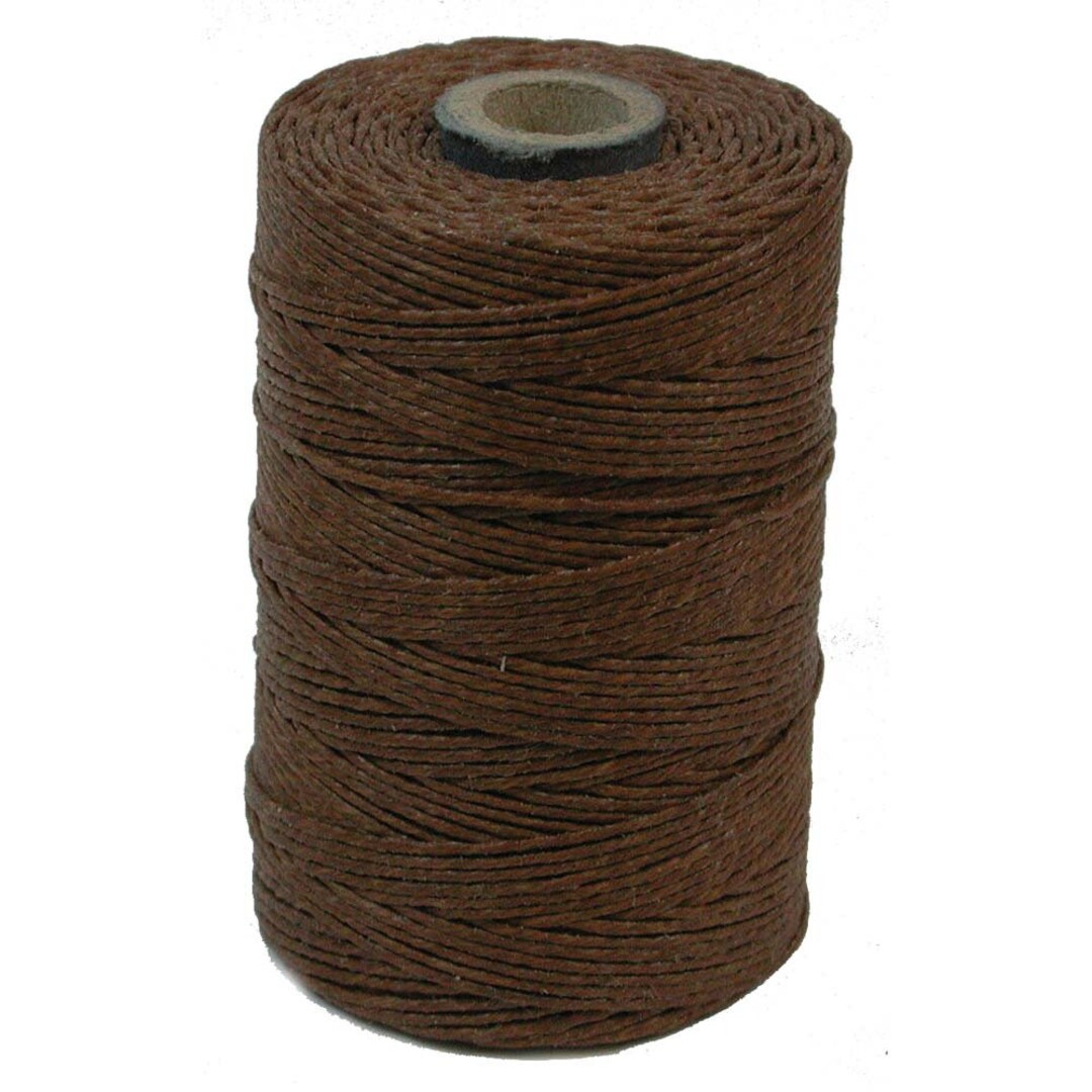 Irish Waxed Linen Thread Walnut Brown 43662 50gr, 100yds, Crawford