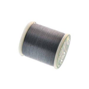 K.O. Beading Thread, Dark Gray Japanese Beading Thread 43342 55 yd, KO Beading Thread, Size B Beading Thread, Pre-Wax Nylon Beading Thread