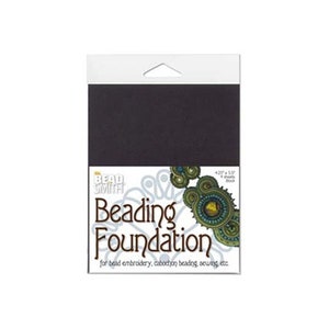 Black Beadsmith Beading Foundation, 43462 (4 sheet) 4.25x5.5inches, Bead Foundation, Beadwork Foundation, Bead Embroidery Backing, Soutache