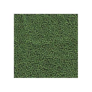 Miyuki Seed Beads 15/0 15-1488 Opaque Forest Green 8.2g, Round Seed Beads, Glass Seed Beads, Japanese Size 15 Seed Beads
