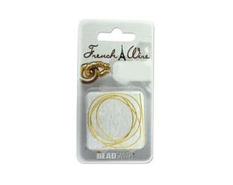 French Wire Bullion Goldtone 43794 (Heavy, 1.1mm, 14 inch) Heavy French Wire, Gold Bullion Wire, Flexible Thread Protection Gold French Wire