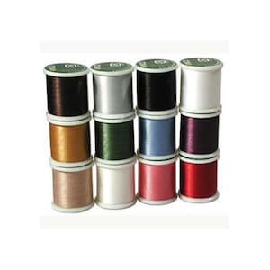 K.O. Beading Thread, Japanese Beading Thread  43338 12 Spool Thread Assortment, KO Beading Thread, Size B Beading Thread, Pre-Waxed 330dtex