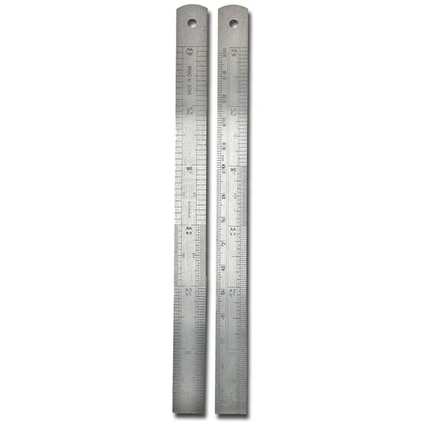 6 inch Metal Rulers, Inches & Metric Ruler 55247 (2), Compact Ruler, Beading Tool, Jewelry Making Tool, Travel Ruler, Bead Kit Ruler