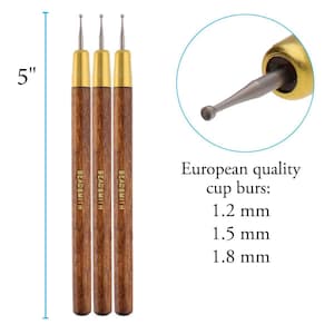Cup Bur Set Round Your Wire Tool 3 Sizes 1.2mm 1.5mm 1.8mm Beadsmith 55261