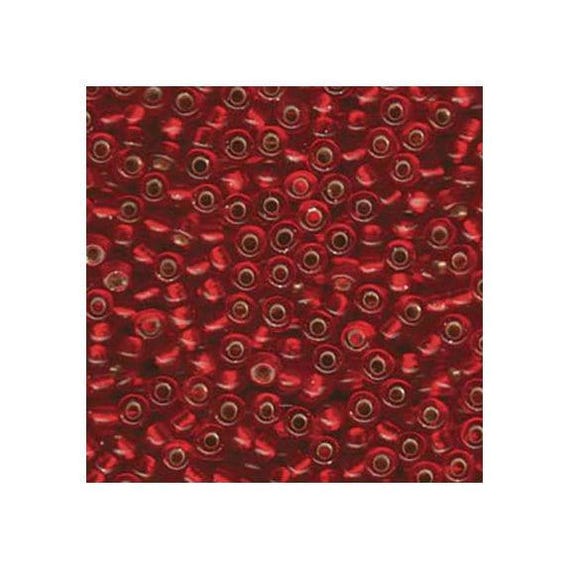 6-140S, Miyuki 20g Silver Lined Red-Orange 6-140S, Miyuki 20g Silver Lined Red-Orange