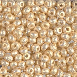Miyuki Seed Beads 6/0 Baroque Pearl Cream 6-3952 (6.8g), Glass Seed Beads, Size 6 Seed Beads, Japanese Seed Beads, Round Seed Bead