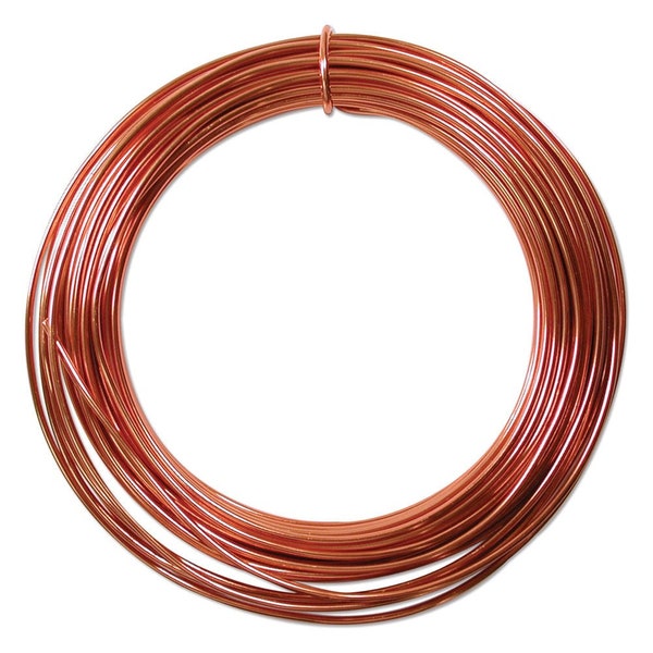 Anodized Aluminum Wire 12 Gauge Light Copper 41268 , Jewelry Wire, Craft Wire, Round Wire, Aluminium Wire, Soft Temper Wire, Anodized Wire