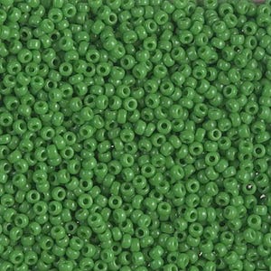 Miyuki Seed Beads 11/0 Opaque Jade Green 11-411 24g Japanese Seed Beads, Size 11 Seed Beads, Glass Seed Beads, Rocaille Bead, 11/0 Seed Bead