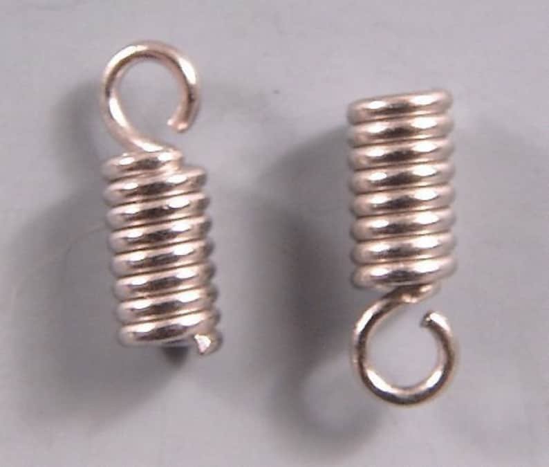 Spring Coil Ends for 2mm Cord Nickel 42193 100 2.2mm ID Etsy