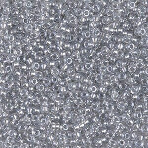 Miyuki Seed Beads 11/0 Sparkling Pewter Lined Crystal 11-242 24g Japanese Seed Beads, Size 11 Seed Beads, Glass Seed Beads, Rocaille Beads