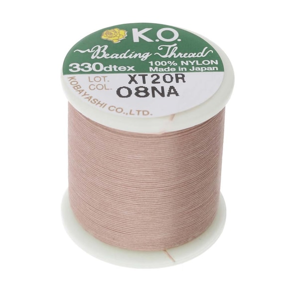 K.O. Beading Thread, Natural Japanese Beading Thread 43322 55 Yds