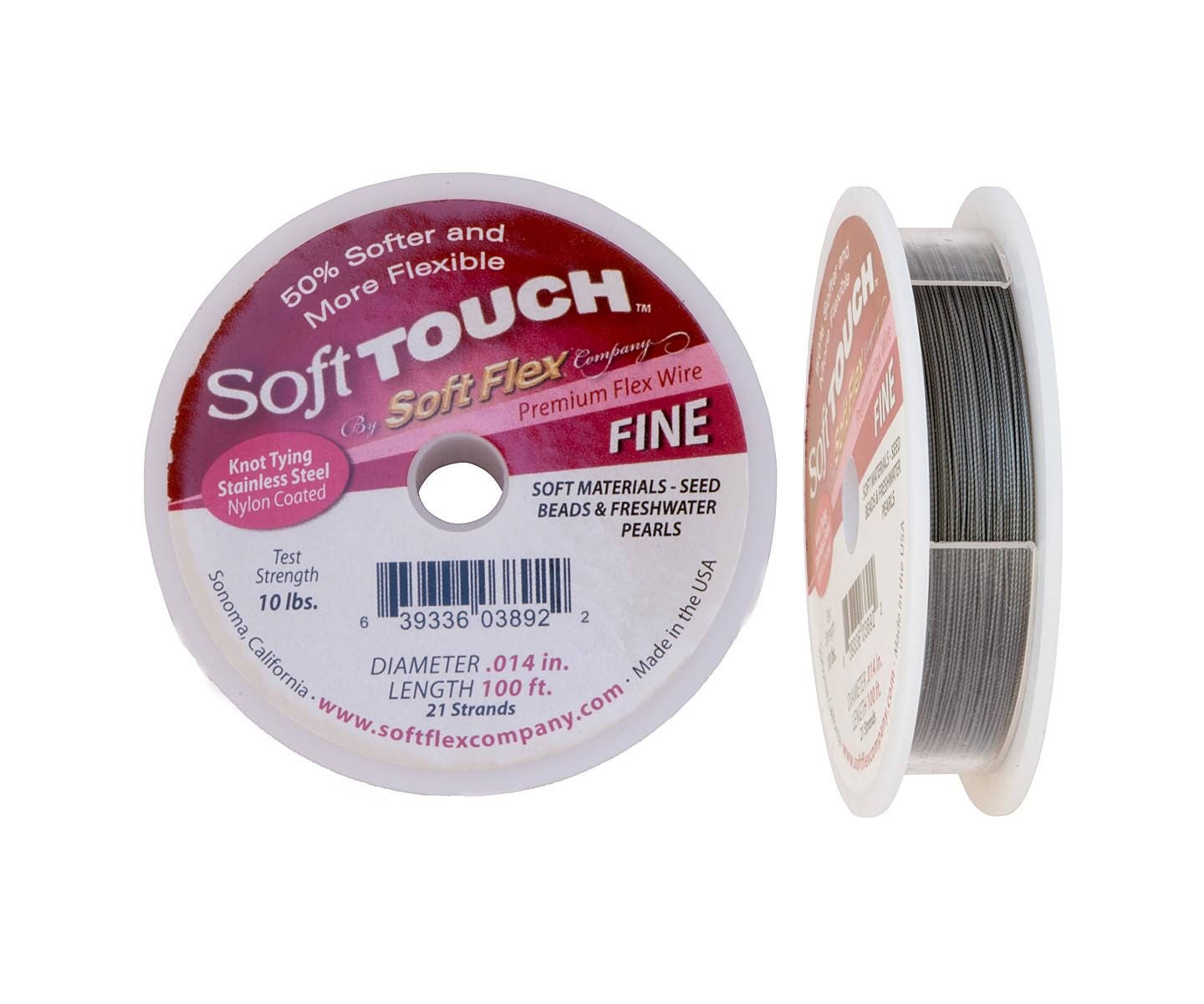 Soft Touch by Soft Flex Beading Wire .014 inch 100 foot Satin Etsy