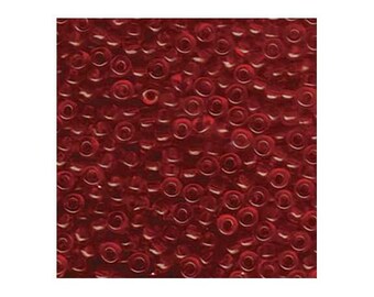 Miyuki Seed Beads 6/0 Transparent Ruby Red 6-141 20g in Tube, Glass Seed Beads, Size 6 Seed Beads, Japanese Seed Beads, Round Seed Bead