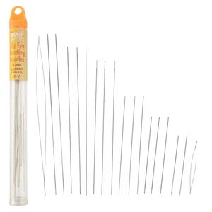 Big Eye Needles 18 Piece Assortment 45080 (18), Easy to Thread Needles, 1.9 inch - 5 Inch Beading Needles, Craft Needles, Beadsmith Needles