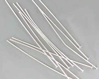 200 Stück Ösennadeln Aus Silber, 35 Mm Länge, 21 Gauge - Für Schmuckherstellung & Perlenarbeiten