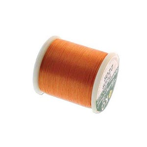 K.O. Beading Thread, Orange Japanese Beading Thread 43630 55 yds, KO Beading Thread, Size B Beading Thread, Pre-Waxed Nylon Beading Thread,