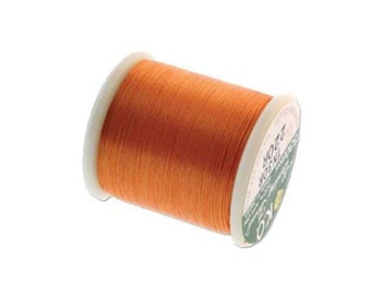 K.O. Beading Thread, Orange Japanese Beading Thread 43630 55 yds, KO Beading Thread, Size B Beading Thread, Pre-Waxed Nylon Beading Thread,
