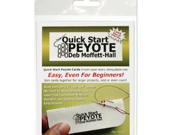 Quick Start Peyote Cards Instructions 55153 (3 Starter Cards), 6/0 Seed Bead, 8/0 Delica Beads, Right Angle Weave Cards, Peyote Instructions