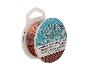 Antique Copper Color Wire Beadsmith 20 gauge 10yd Spool 41649 , Beadsmith Wire, Round Jewelry Wire, Craft Wire, Jewelry Supplies