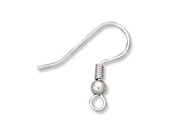 304 Stainless Steel Flat French Earring Hooks - The Bead Shop UK