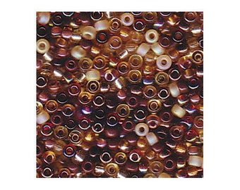 Miyuki Seed Beads Mixture Wheatberry Mixture 11-Mix04 23g Topaz 11/0 Japanese Seed Bead, Brown Seed Bead, Glass Seed Bead Rocaille Seed Bead